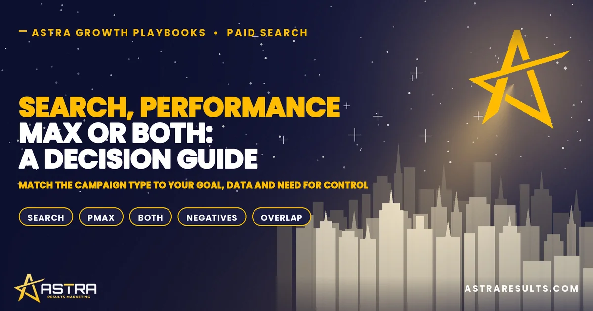 Search, Performance Max or Both: A Decision Guide