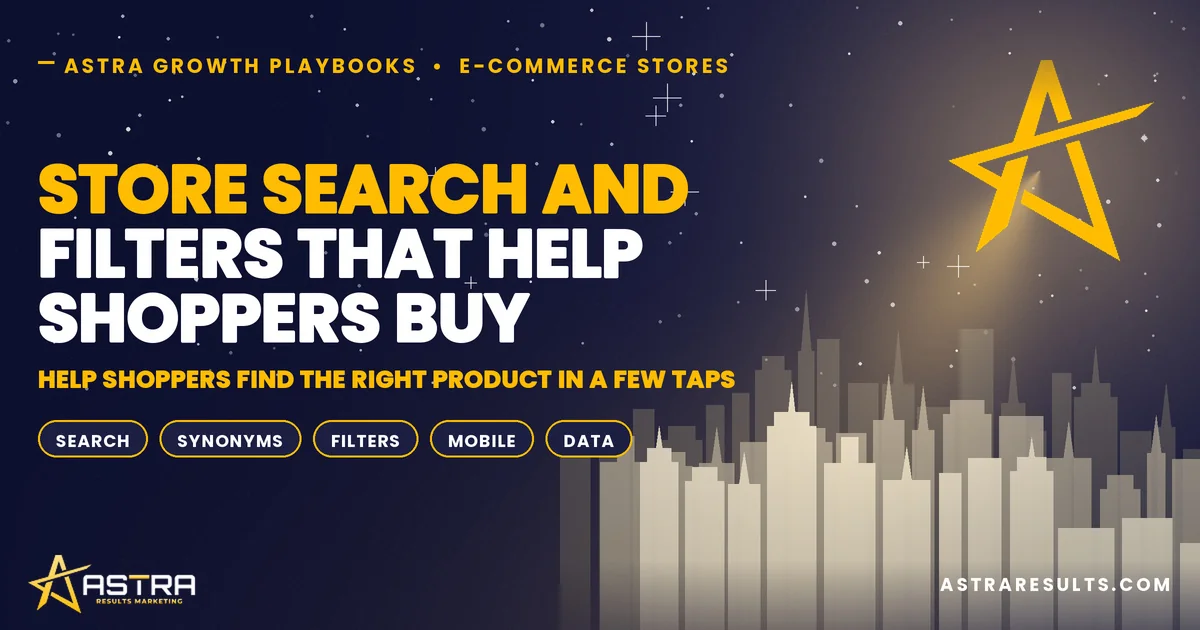 Store Search and Filters That Help Shoppers Buy
