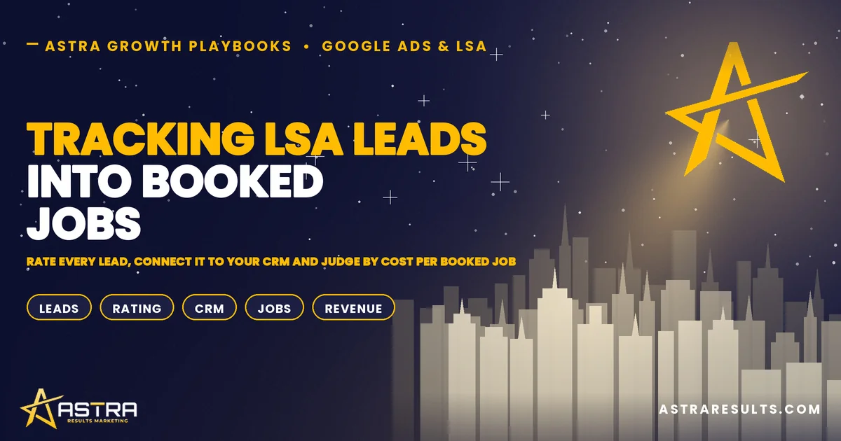 Tracking LSA Leads Into Booked Jobs