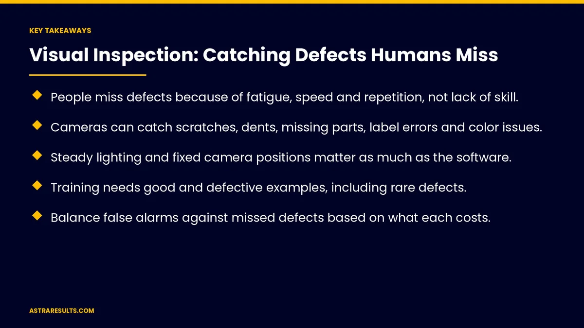 Key takeaways from "Visual Inspection: Catching Defects Humans Miss" &mdash; Astra Results Marketing