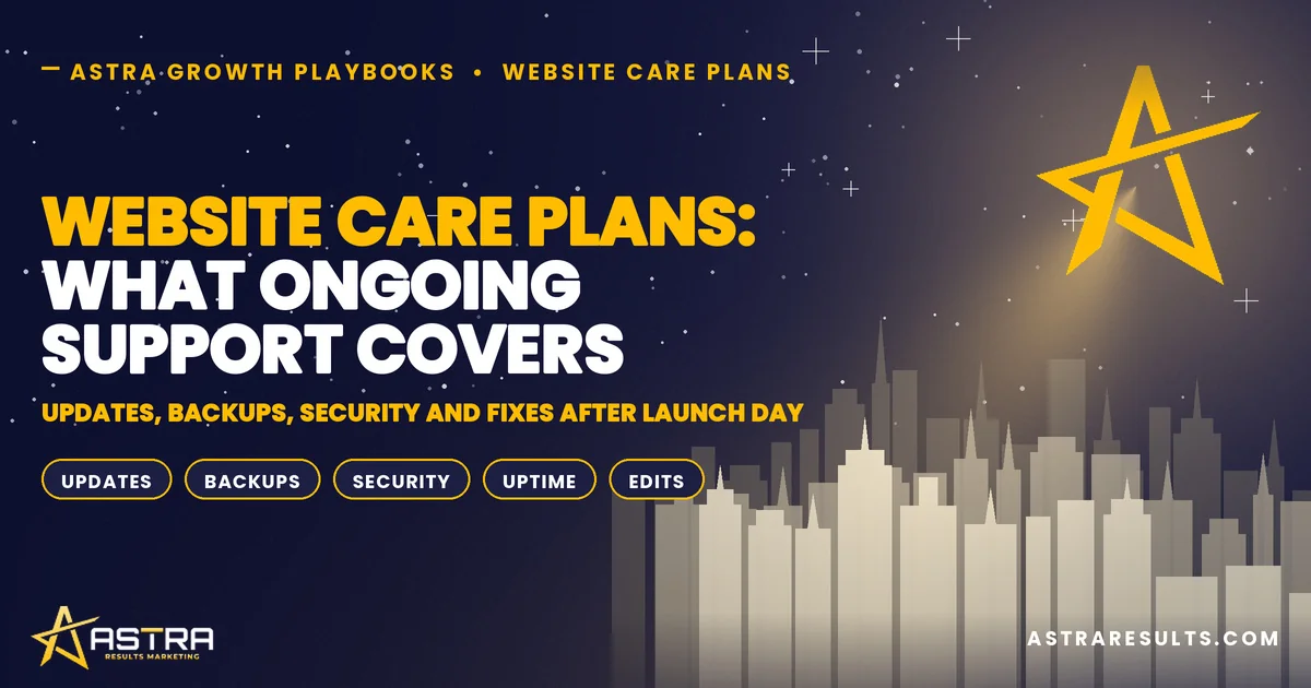 Website Care Plans: What Ongoing Support Covers