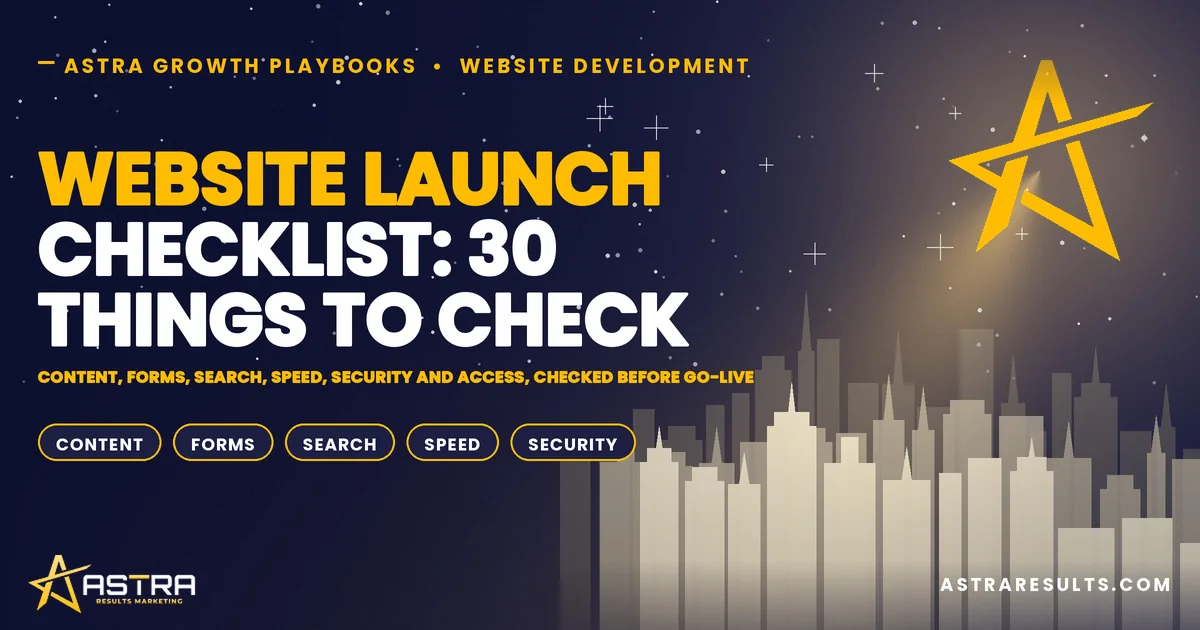 Website Launch Checklist: 30 Things to Check