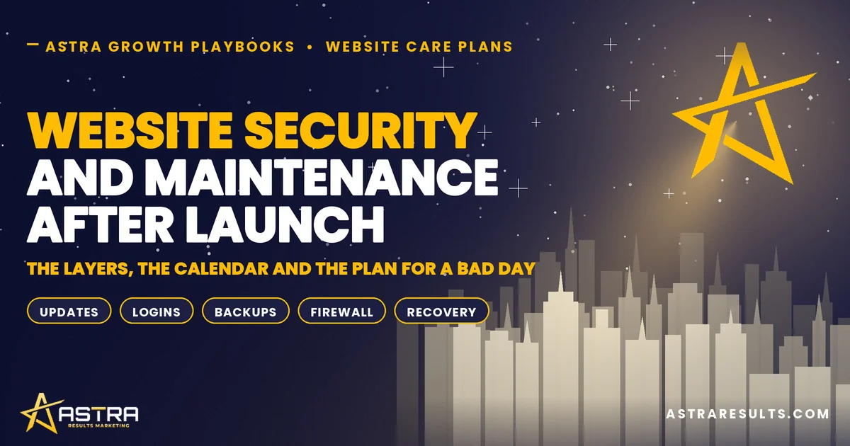 Website Security and Maintenance After Launch