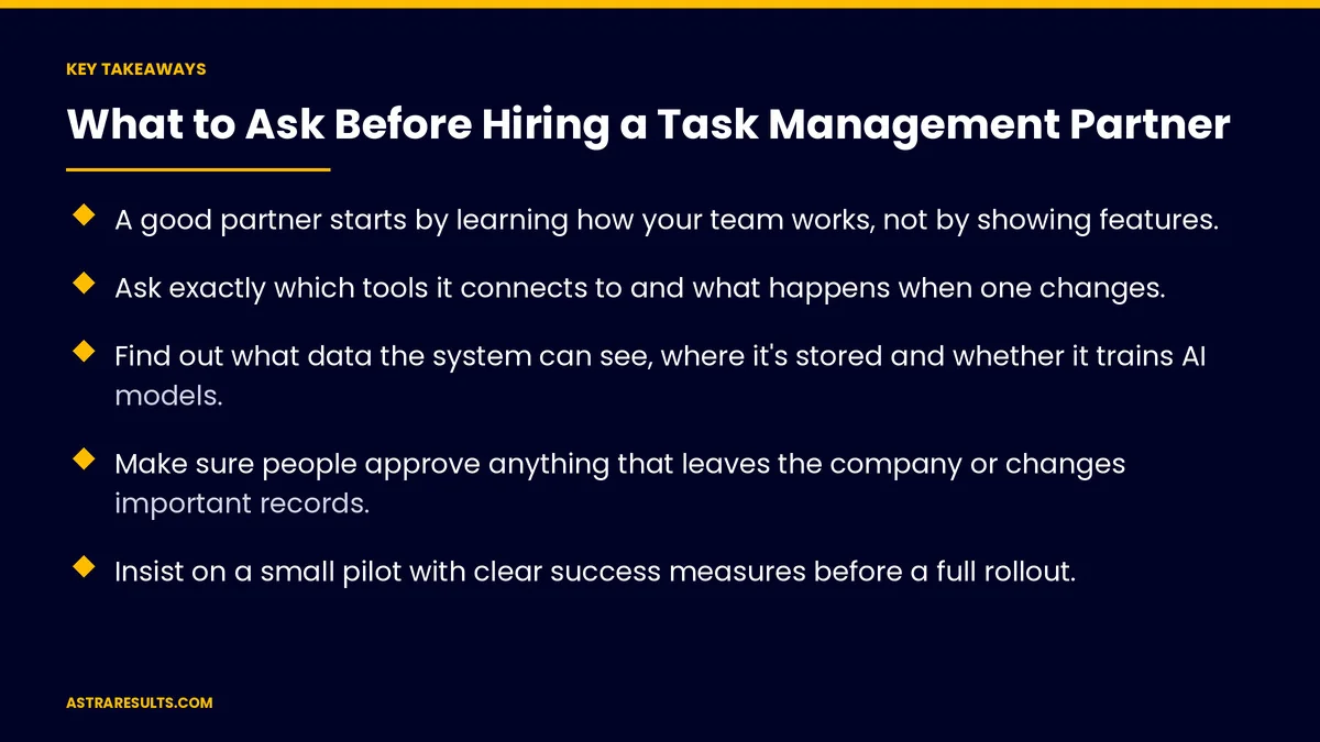 Key takeaways from "What to Ask Before Hiring a Task Management Partner" &mdash; Astra Results Marketing
