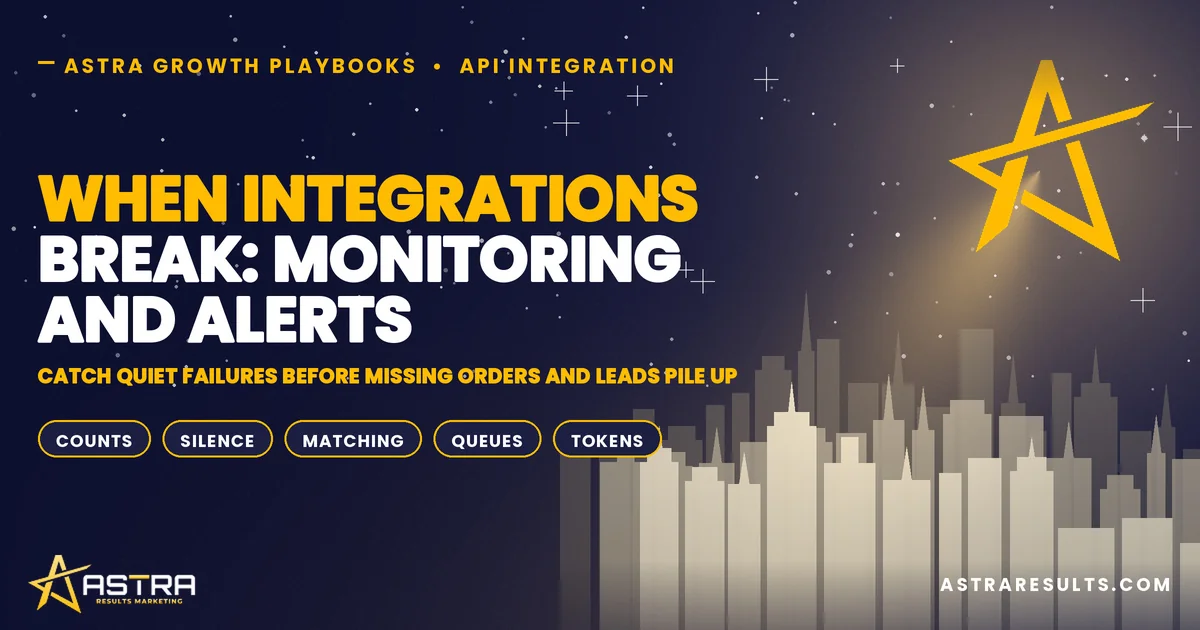 When Integrations Break: Monitoring and Alerts