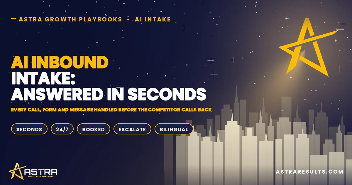 AI Inbound Intake: Every Lead Answered in Seconds