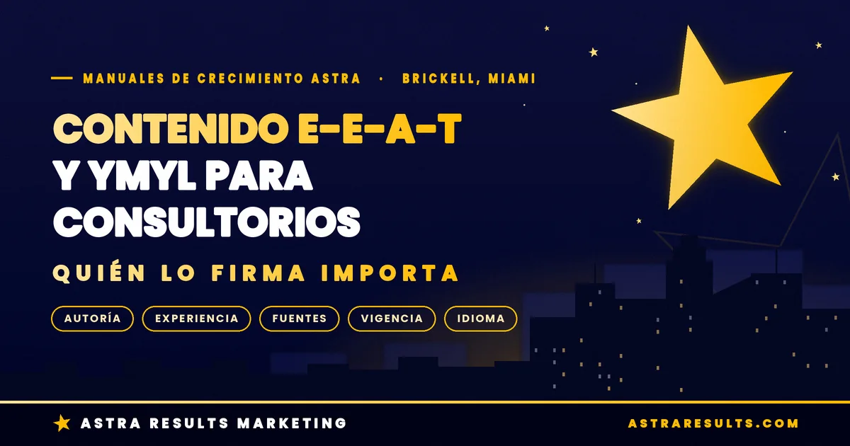 Contenido E-E-A-T y YMYL para Consultorios