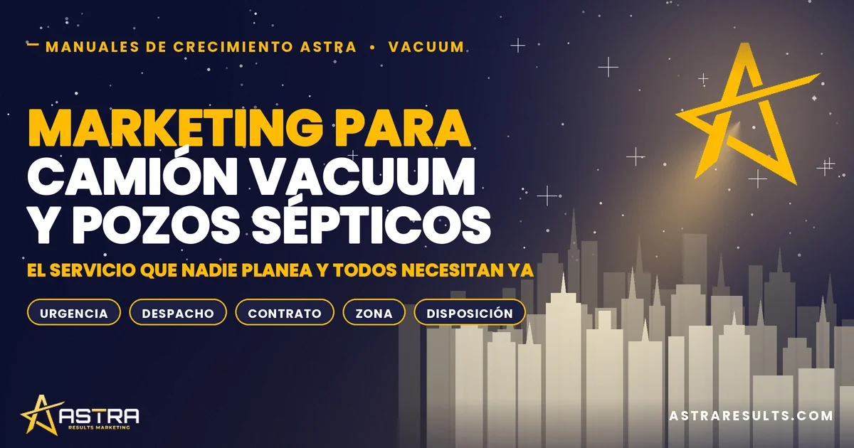 Marketing para Camión Vacuum y Pozos Sépticos