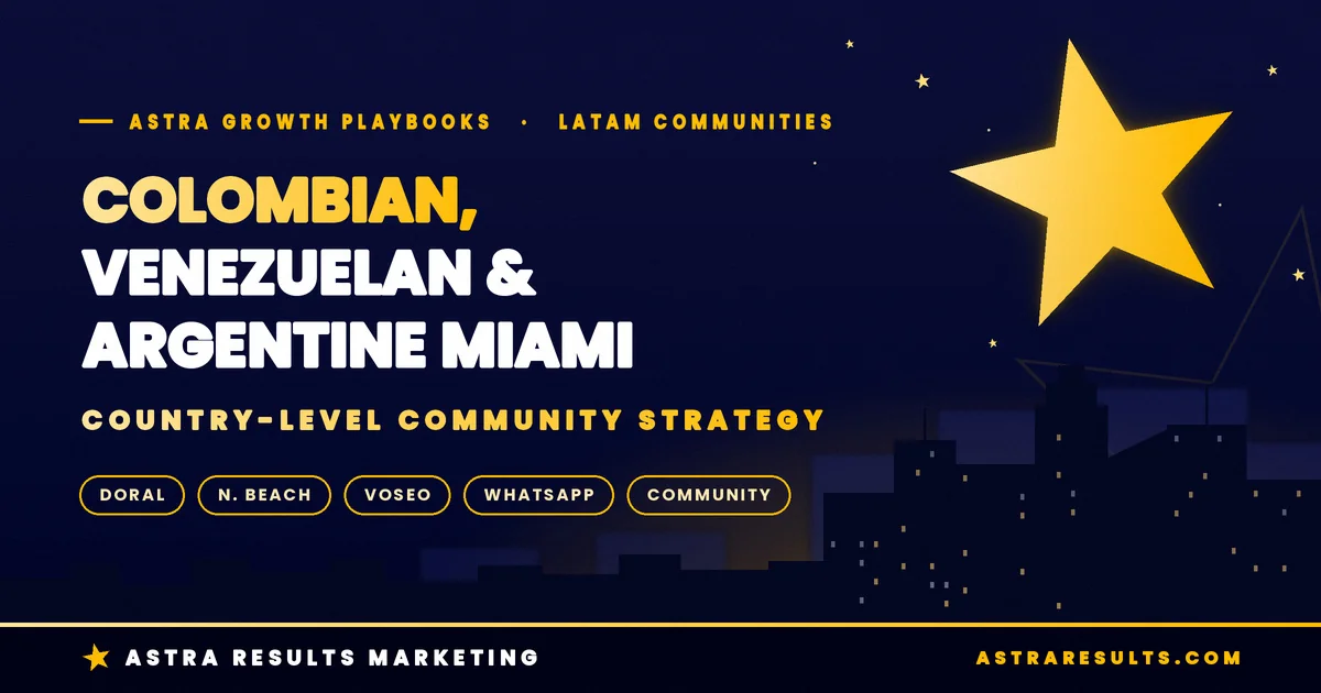 Marketing to Miami's Colombian, Venezuelan & Argentine Client Base