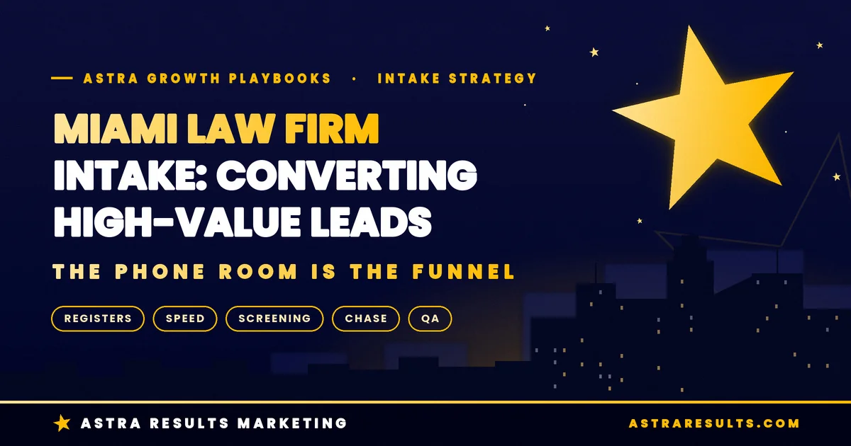 Miami Law Firm Intake: Converting High-Value Case Leads